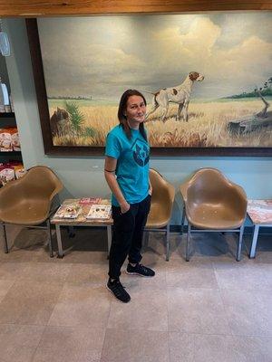 Meet Amanda our Tech assit! She loves all animals, she has worked with Horses to Dogs/Cats. She loves taking care of your beautiful pets.