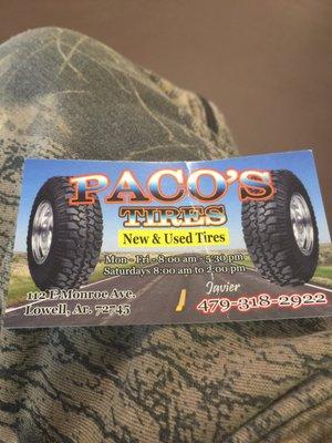 Paco's Tires Express Service