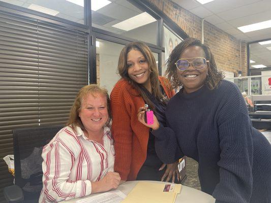 The celebratory picture after purchase