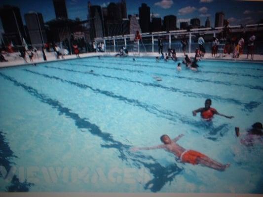 The Floating Pool at Brooklyn Bridge Park Beach