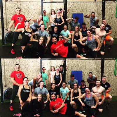 Some new, and some familiar faces after the More Precious than Gold Charity WOD. Hosted by CrossFit EVO.