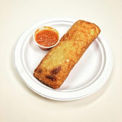 Chicken parm calzone: crispy, crunchy awesomeness