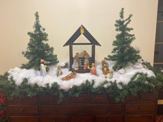 Nativity Scene near Cafe.