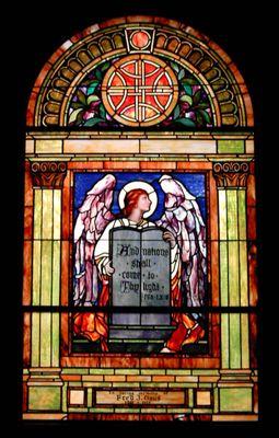 A series of 100 year old windows restored for the First Congregational Church of Long Beach.