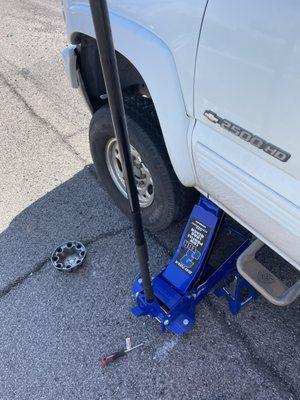 Tire replacement and spare change