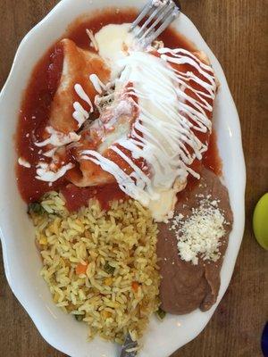 the meal was good the service was excellent. I was up three times during the night to go to the bathroom. Last time I'll be eating here.