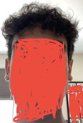 Photo of the haircut I received