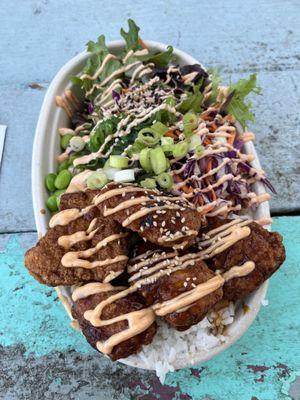 Crispy chicken teriyaki bowl