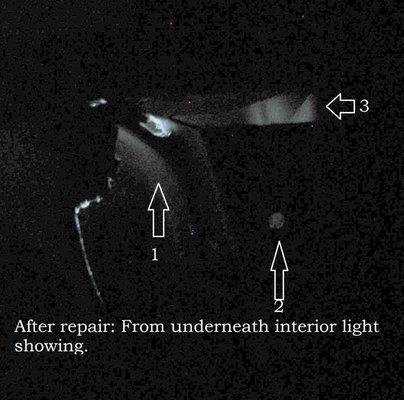 Taken in same location with interior light shining through.