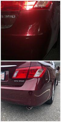 Rear passenger side bumper