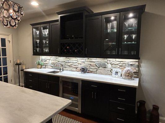 Our new game room bar/kitchen.