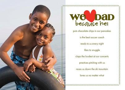 We Love Dad, from http://cardstore.com.