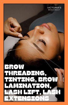 Brows threading only $12.00