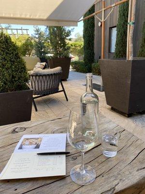 Beautiful outdoor tasting area