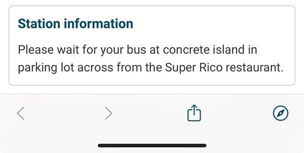 This says the boarding point.
