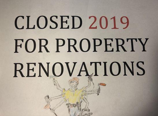 Closed 2019. Reopen spring of 2020.