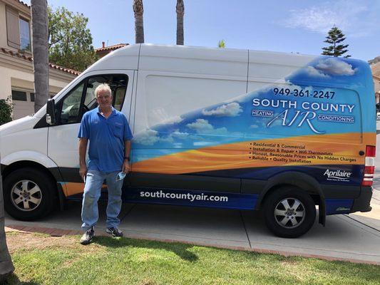 Cool van equipped with replacement parts to troubleshoot most basic issues.