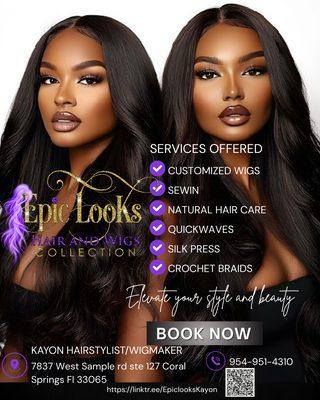 Epic Looks Hair And Wigs Collection