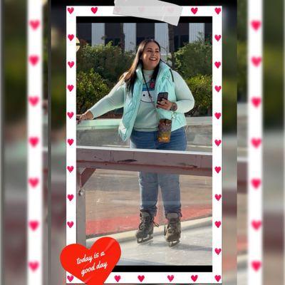 Ice skating for the first time