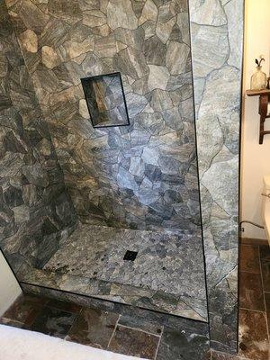 I wrapped the end of this wall to give it a post look