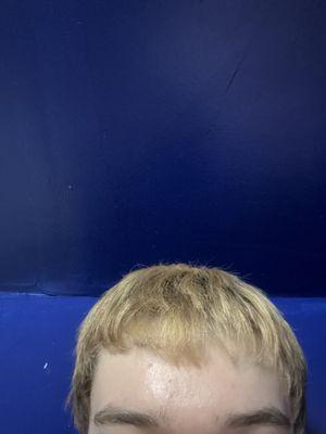 the hair isn't remotely close to my eyebrows..