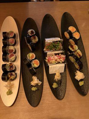 Sushi and hand rolls