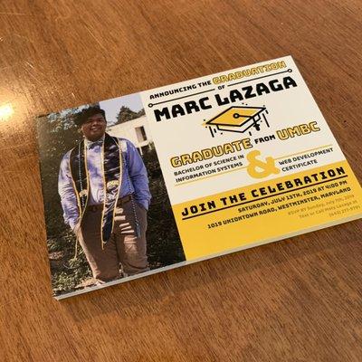 Graduation announcements