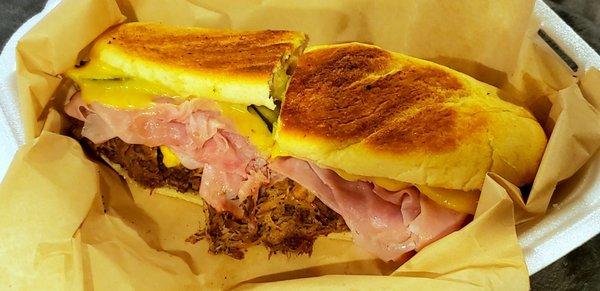 Cuban Sandwich (extra meat). (5+ Stars)