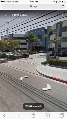 PSI Burbank Test Center Front of Current location. Naomi Street