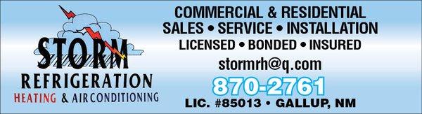Storm Refrigeration, Heating & A/C