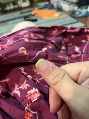 The next day the nail is about to fall off.