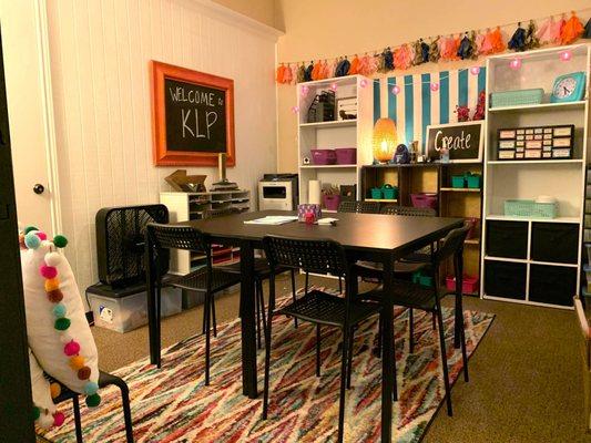 KLP Tutoring collaboration spaces are uniquely designed to help promote an educational learning environment free from distraction.