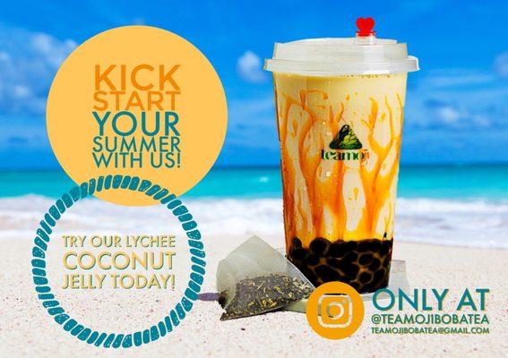 Cool Down With Us this Summer! Come in and try our Lychee Coconut Jelly!