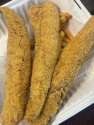 Fried whiting fish