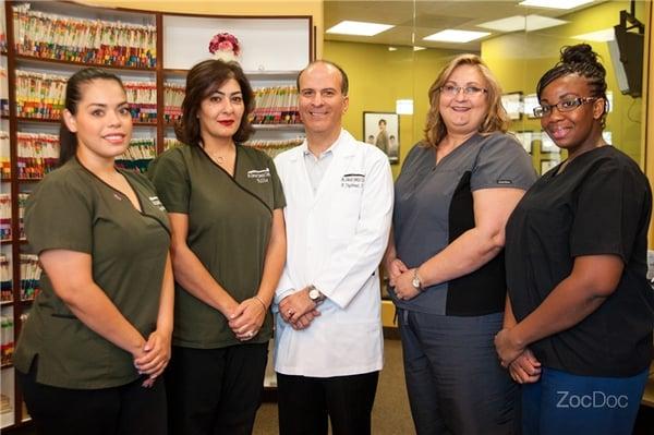 The team right to left Tyiesha, Brenda, Dr. Ben, Ellie, Crystal