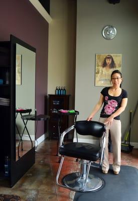 The salon's fearless leader and owner, UnHwa.