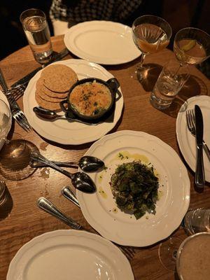 Spinach artichoke dip, twice the salad