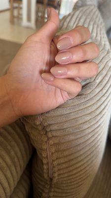 I asked for short oval shaped nails!