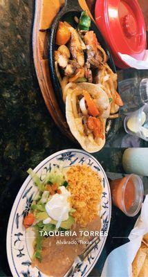 Beef and Chicken fajitas