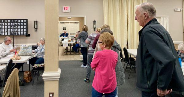 People lining up to play bingo!