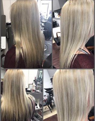 Haircut, color, highlights, and blow dry