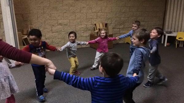 Israeli dancing with Miss Vivet.