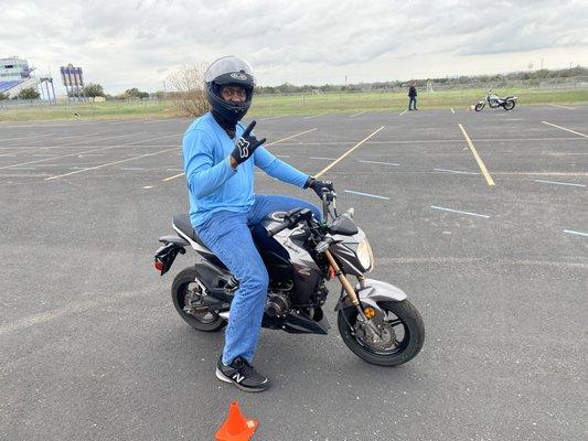 Motorcycle Safety course on a zpro 125