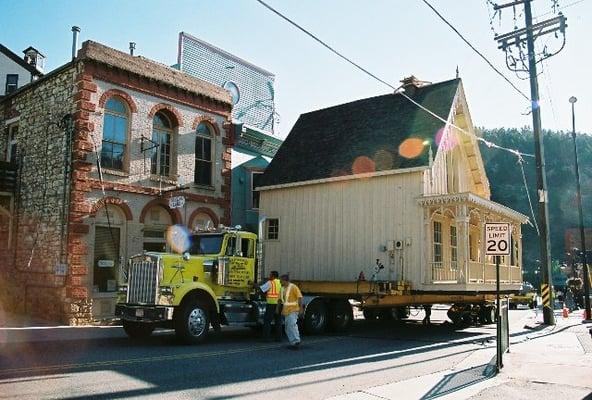 The relocation of the Historic Lace House in Black Hawk, Colorado