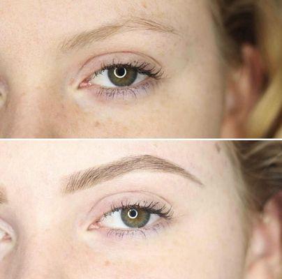 brow tint & brow wax