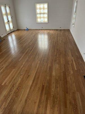 sanded stained finished new hardwood floors
