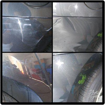 2014 Chevy Malibu came in today for some nasty parking lot damaged