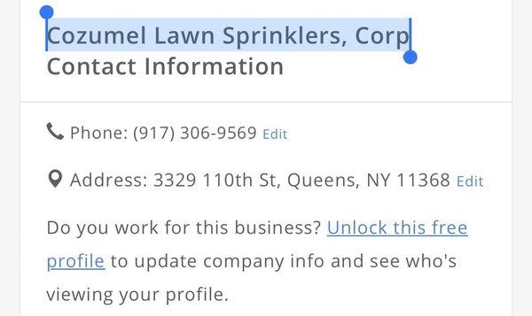 Cozumenl Lawn Sprinklers Inc