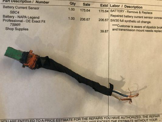 The "battery current sensor" I was charged $400 for.