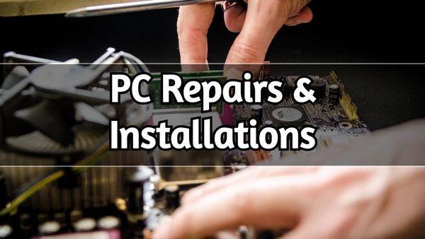 We offer repair and installation services for a variety of desktops and laptops.